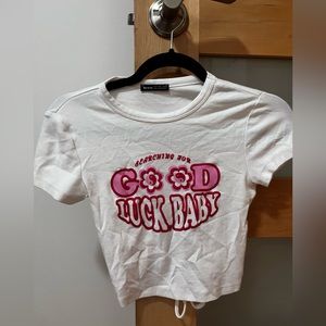 Bershka white backless size small